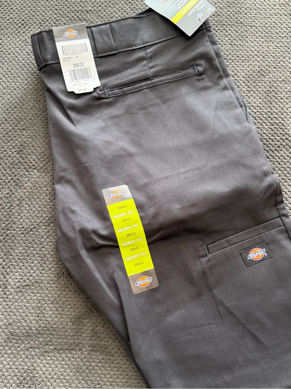 Dickies Men's Skinny Fit work pants in Black